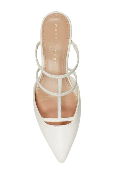 Marc Fisher Ltd Kodie Kitten Heel Pointed Toe Mule In White