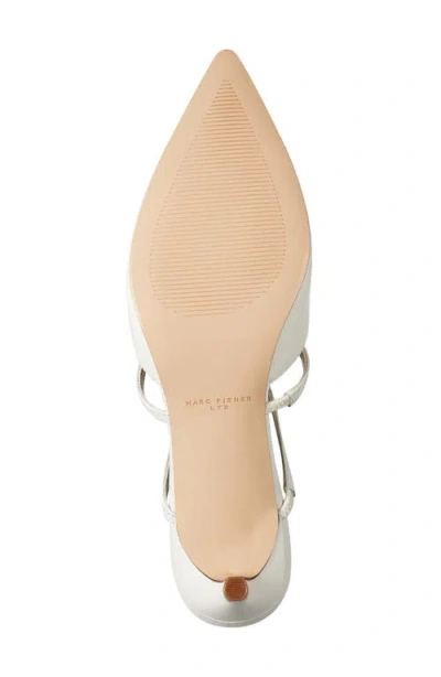 Marc Fisher Ltd Kodie Kitten Heel Pointed Toe Mule In White