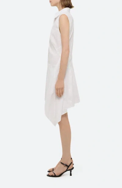 Helmut Lang Bustier Shirt Mini Dress In Red