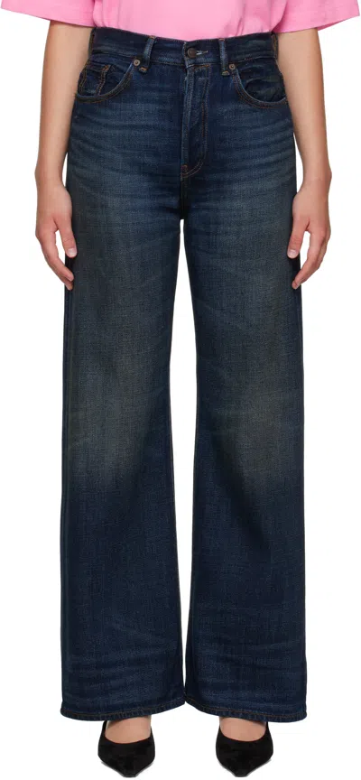 Acne Studios Navy 2021f Regular Fit Jeans In Gray