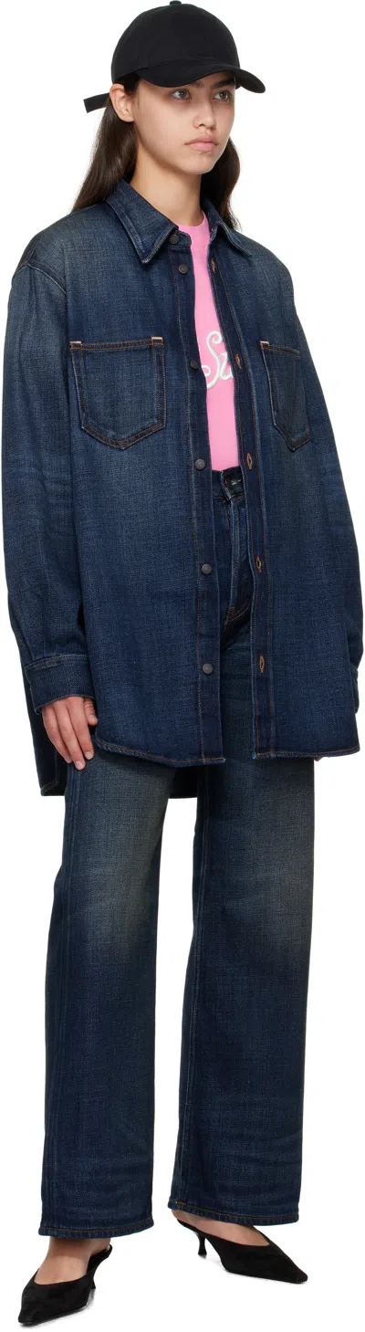 Acne Studios Navy 2021f Regular Fit Jeans In Gray