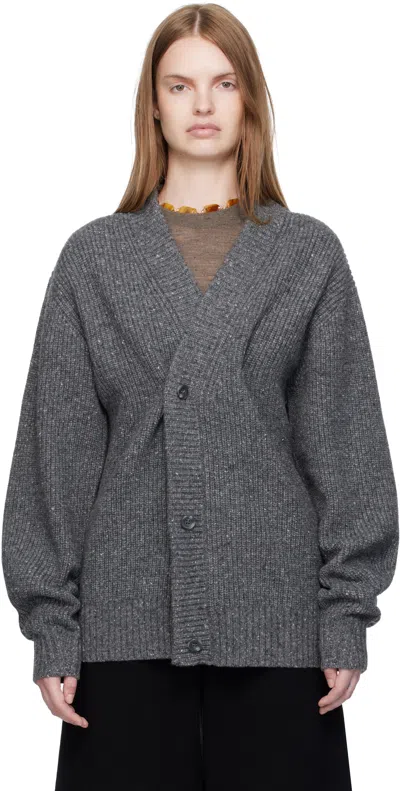 Umarmung Knit Donegal Wool Oversized Cardigan In Gray