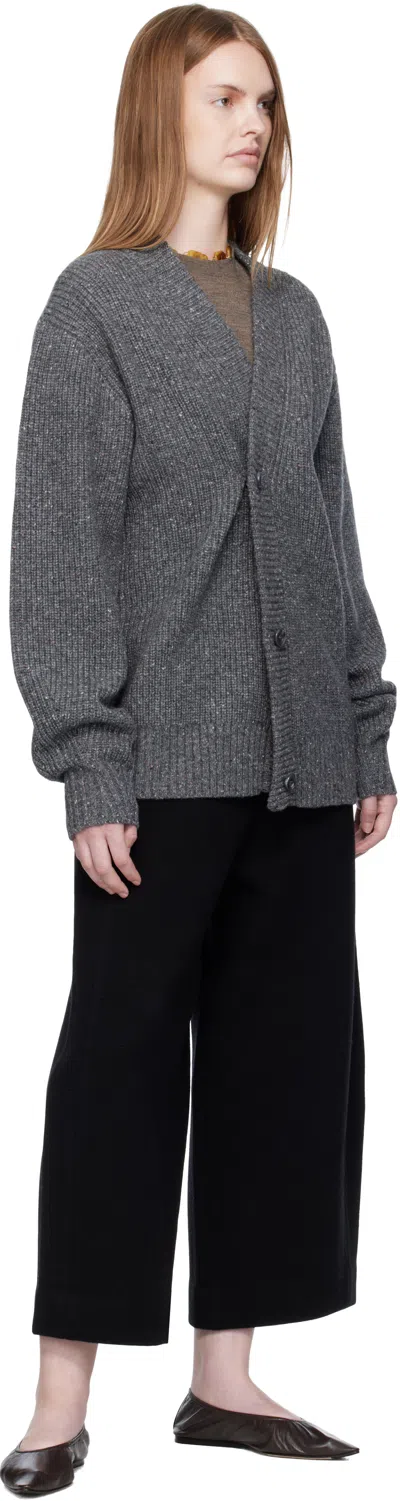 Umarmung Knit Donegal Wool Oversized Cardigan In Gray