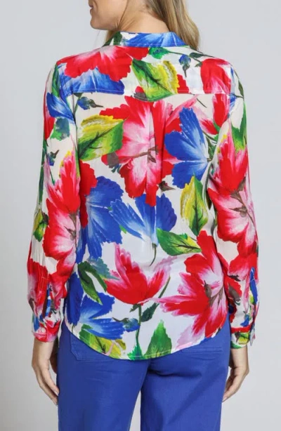 Apny Floral Button-up Shirt In Multi