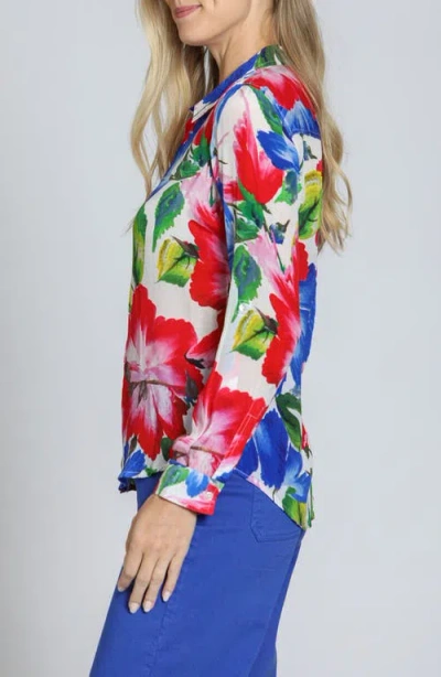 Apny Floral Button-up Shirt In Multi