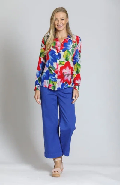 Apny Floral Button-up Shirt In Multi