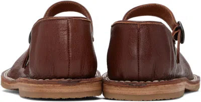 Hereu Brown Brava Supple Shiny Mary Janes In Brown