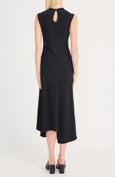 Luxely Women's Asymmetrical Midi Dress In Black