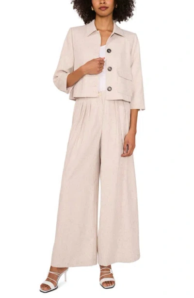 Vince Camuto Cropped One Pocket Jacket In White