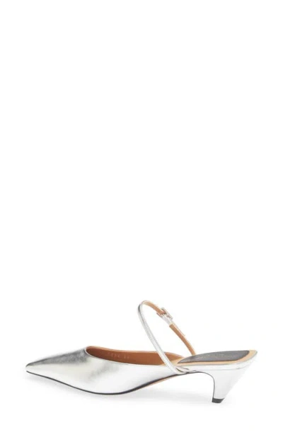 Stella Mccartney Spur Metallic Pump In Silver