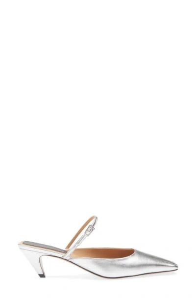 Stella Mccartney Spur Metallic Pump In Silver