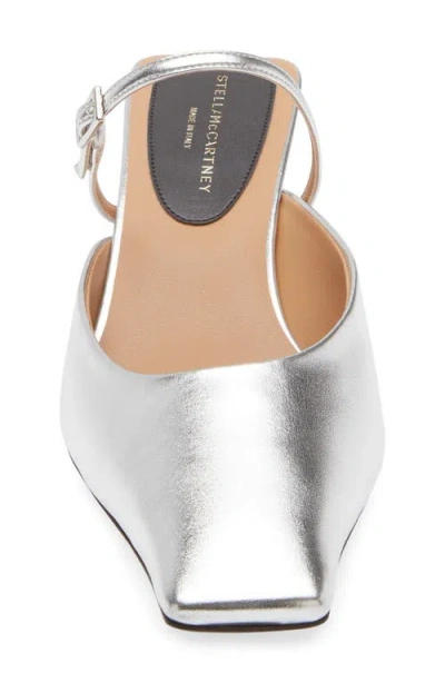 Stella Mccartney Spur Metallic Pump In Silver
