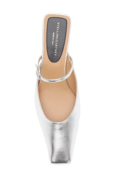 Stella Mccartney Spur Metallic Pump In Silver
