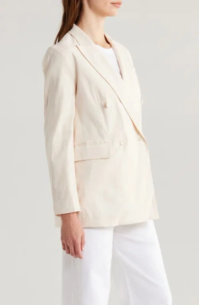 Rag & Bone Emile Double-breasted Linen Blazer In Neutral