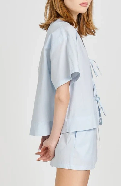 Wayf Tabitha Drawstring Shorts In Blue