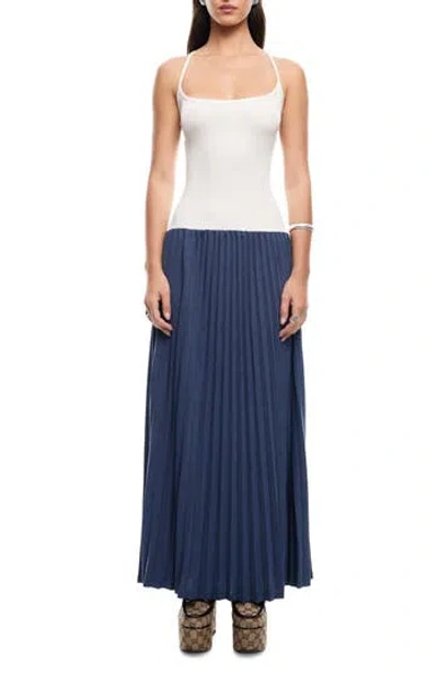 Lioness Renaissance Maxi Dress Navy Multi In Multi