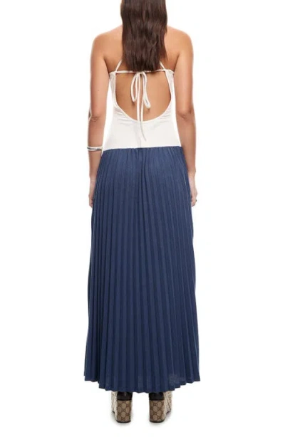 Lioness Renaissance Maxi Dress Navy Multi In Multi