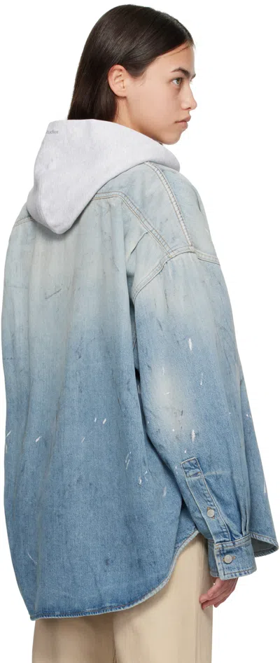 Acne Studios Blue Button-up Denim Shirt In Blue