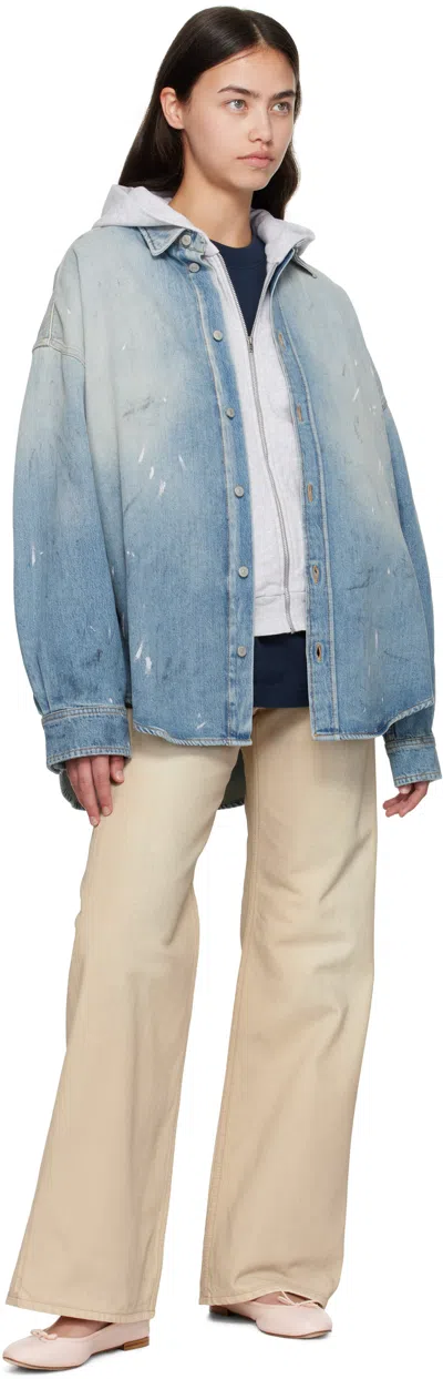 Acne Studios Blue Button-up Denim Shirt In Blue