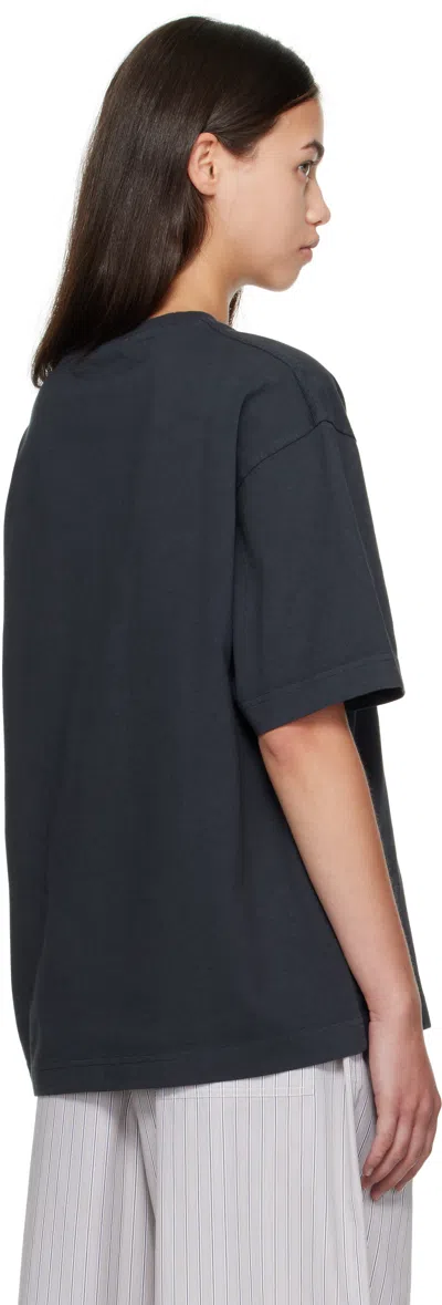 Acne Studios Logo-print T-shirt Dress In Black