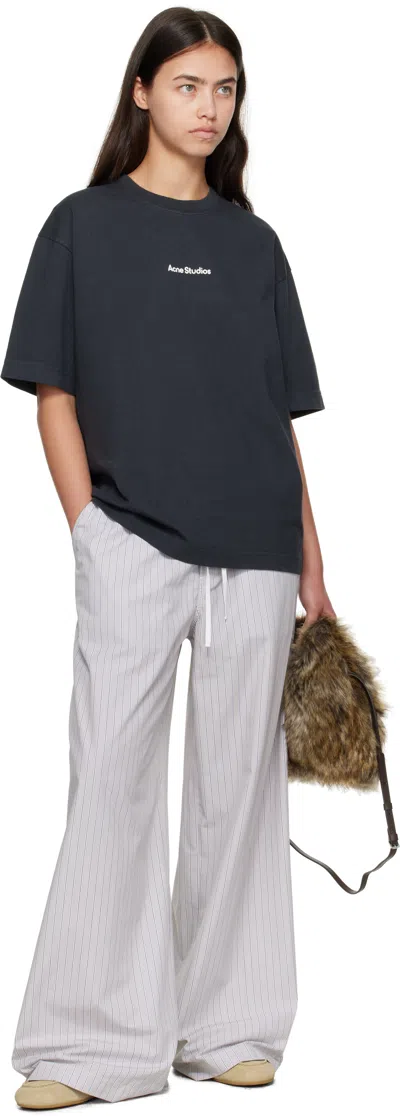 Acne Studios Logo-print T-shirt Dress In Black