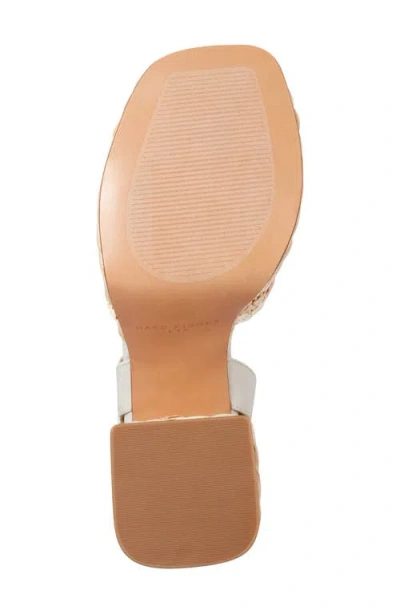 Marc Fisher Ltd Raffia Crisscross Ankle-strap Platform Sandals In Neutral