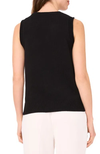 Halogen ® Open Stitch Sleeveless Sweater In Black