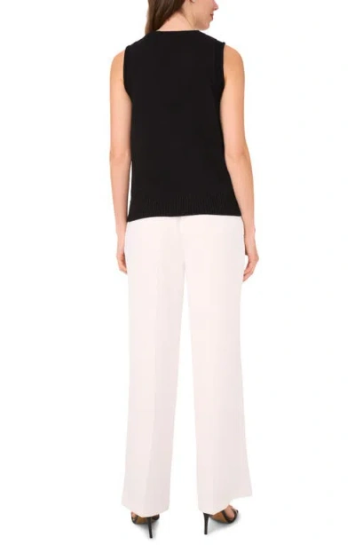 Halogen ® Open Stitch Sleeveless Sweater In Black