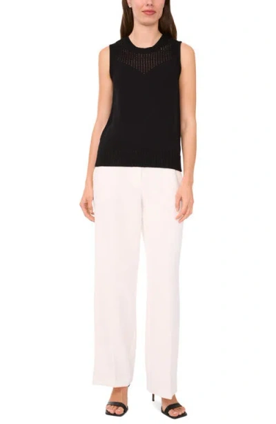 Halogen ® Open Stitch Sleeveless Sweater In Black