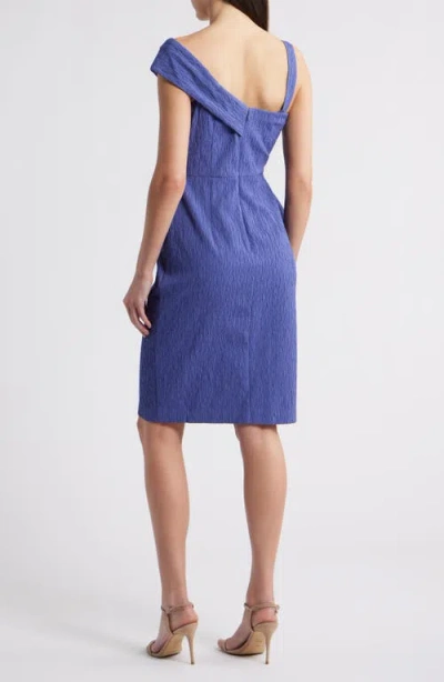 Js Collections Aerith Asymmetric Cocktail Dress In Blue