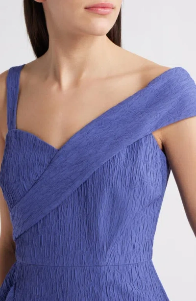 Js Collections Aerith Asymmetric Cocktail Dress In Blue