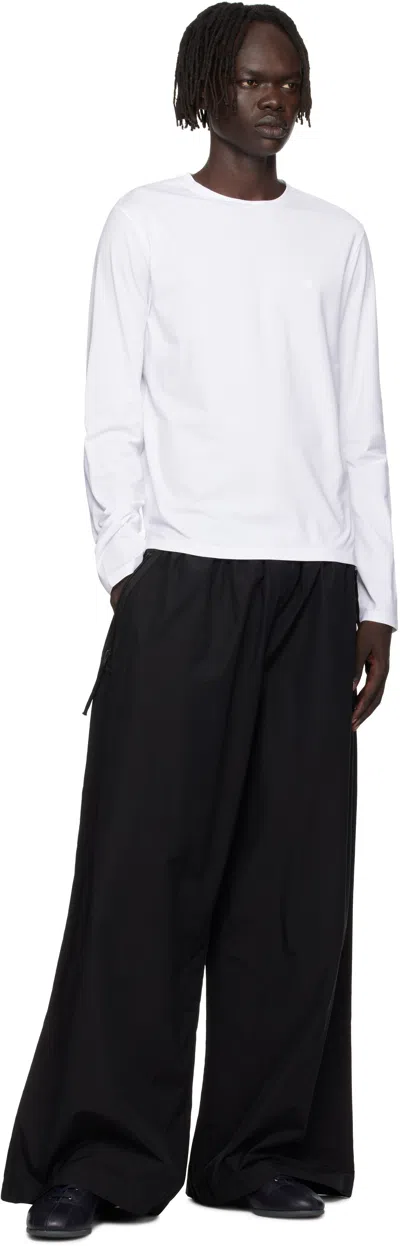 Acne Studios White Long Sleeve Regular Fit T-shirt In White