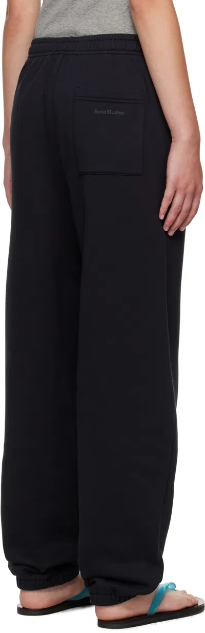 Acne Studios Black Cotton Sweatpants In Black