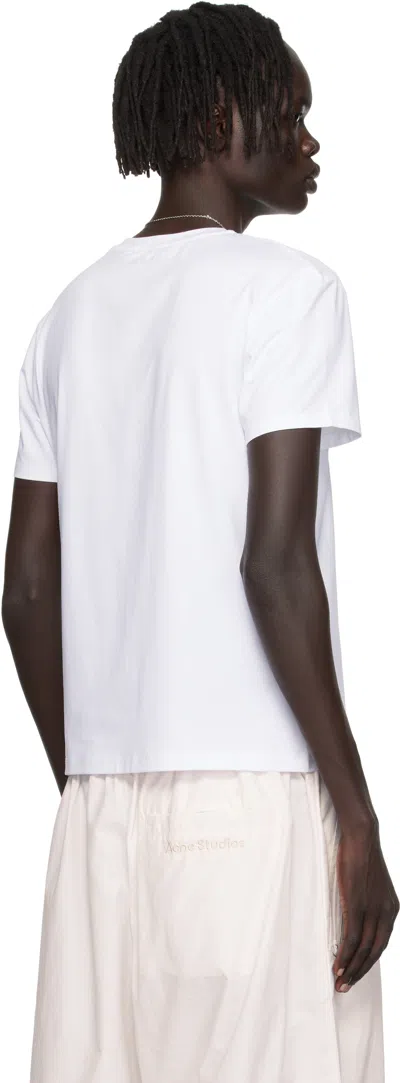 Acne Studios White Regular Fit T-shirt In White
