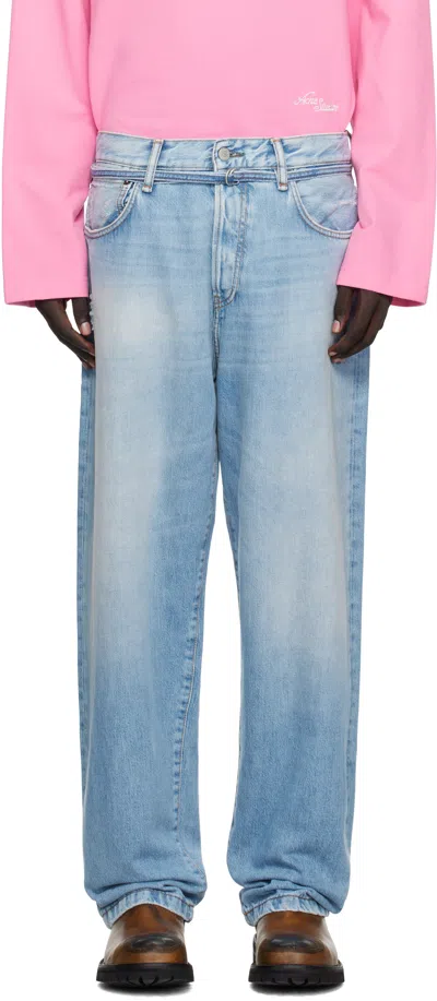 Acne Studios Blue Loose-fit 1991 Toj Jeans In 228 Light Blue