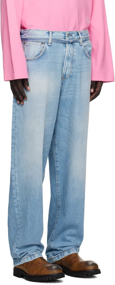 Acne Studios Blue Loose-fit 1991 Toj Jeans In 228 Light Blue