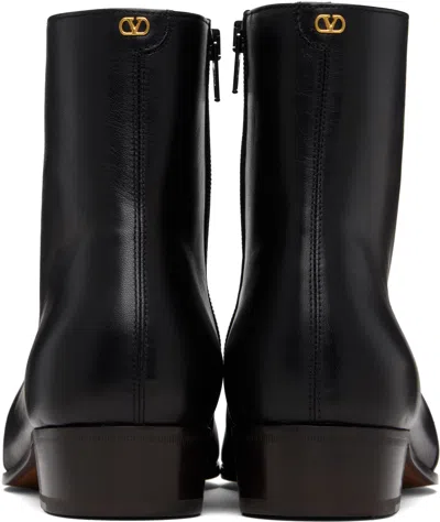 Valentino Garavani Pat Ankle Boots In Black