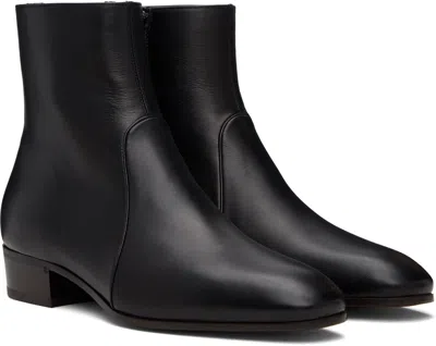 Valentino Garavani Pat Ankle Boots In Black