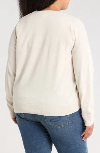 Nordstrom Rack V-neck Pullover Sweater In White