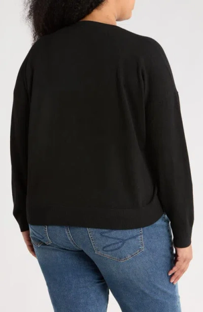 Nordstrom Rack V-neck Pullover Sweater In Black