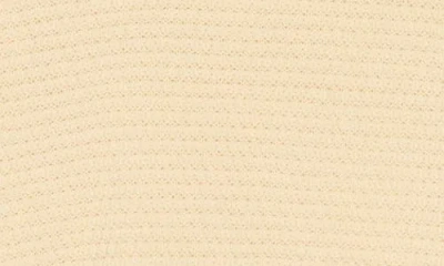 Melrose And Market Scalloped Short Sleeve Cotton Blend Sweater In Neutral