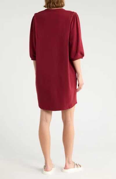 Melrose And Market Elbow Sleeve Sweatshirt Dress In Red