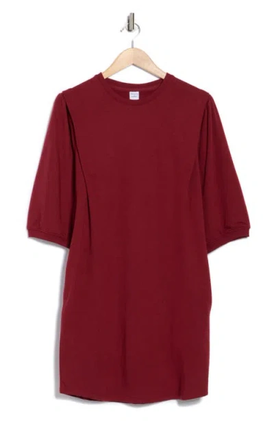 Melrose And Market Elbow Sleeve Sweatshirt Dress In Red