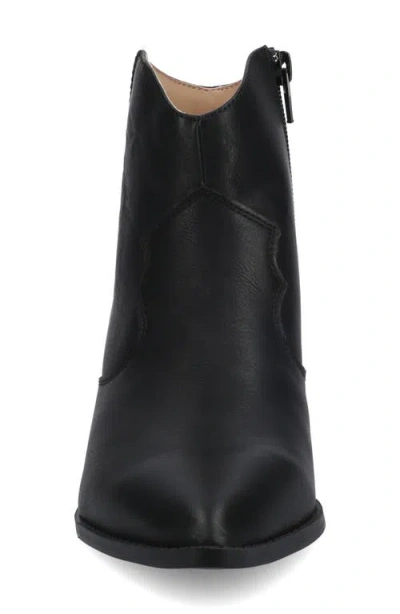 Journee Collection Journee Women's Taliah Medium And Wide Width Western Ankle Booties In Black