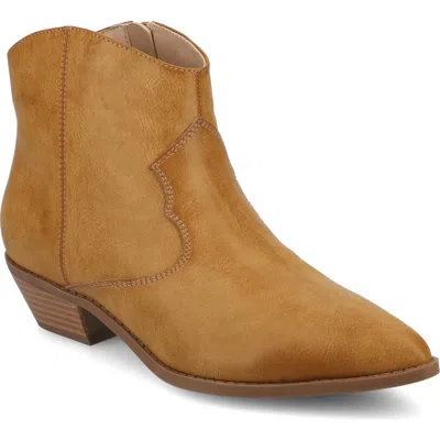 Journee Collection Journee Women's Taliah Medium And Wide Width Western Ankle Booties In Brown