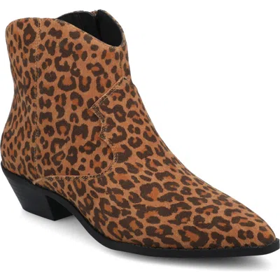 Journee Collection Women's Taliah Cuban Heel Comfort Ankle Booties In Brown