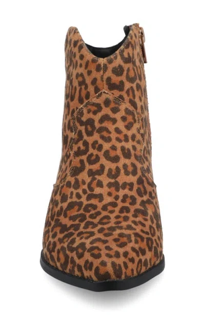 Journee Collection Women's Taliah Cuban Heel Comfort Ankle Booties In Brown