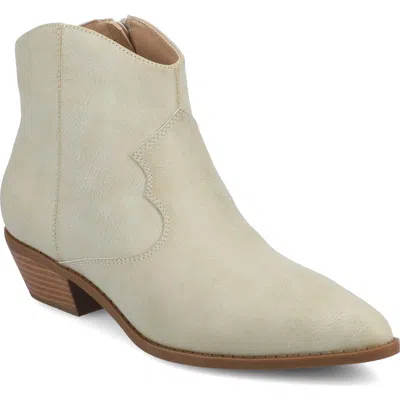 Journee Collection Journee Women's Taliah Medium And Wide Width Western Ankle Booties In Neutral