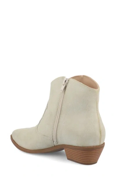 Journee Collection Journee Women's Taliah Medium And Wide Width Western Ankle Booties In Neutral
