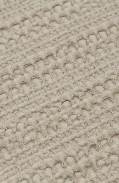 Woven & Weft Waffle Cotton Reversible Duvet & Sham Set In Brown